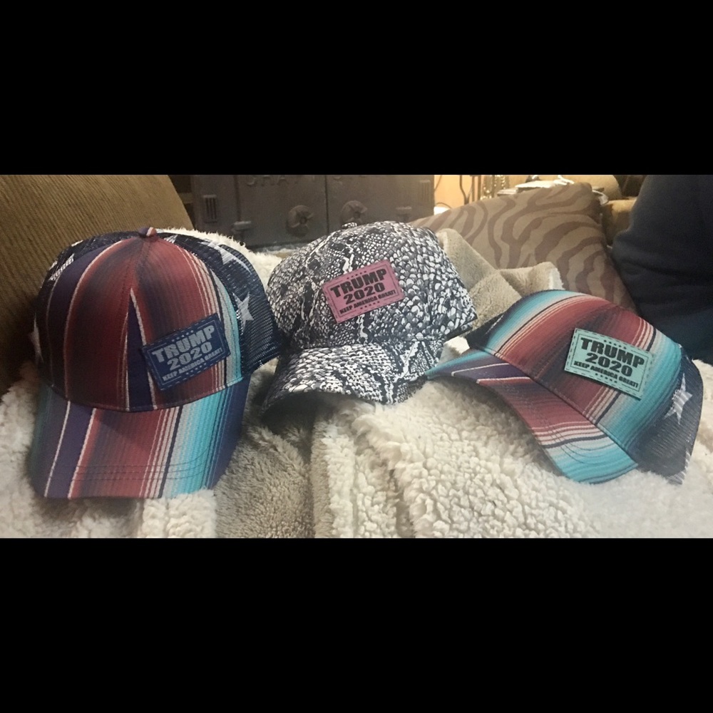 Crazy Train pony tail cap with Trump patch.